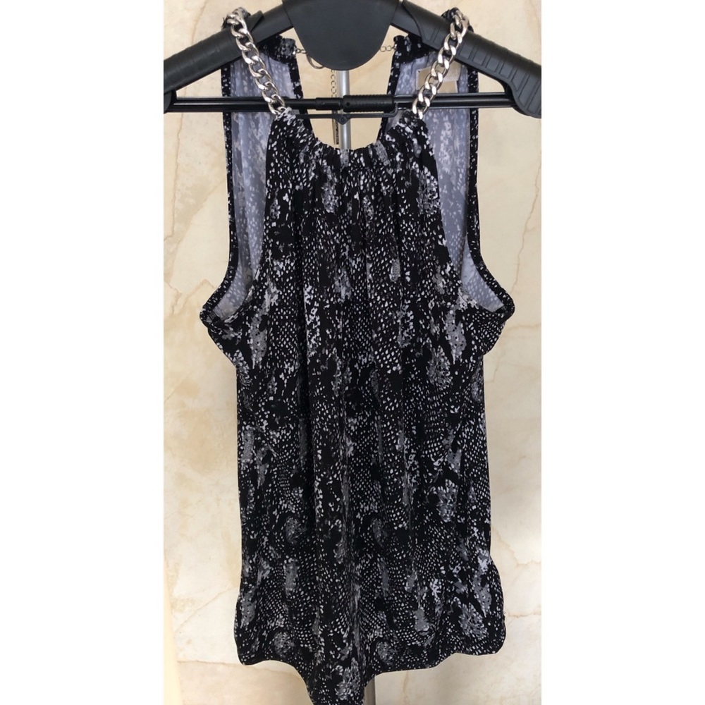 Michael By Michael Kors Python Chain Halter Top - image 1